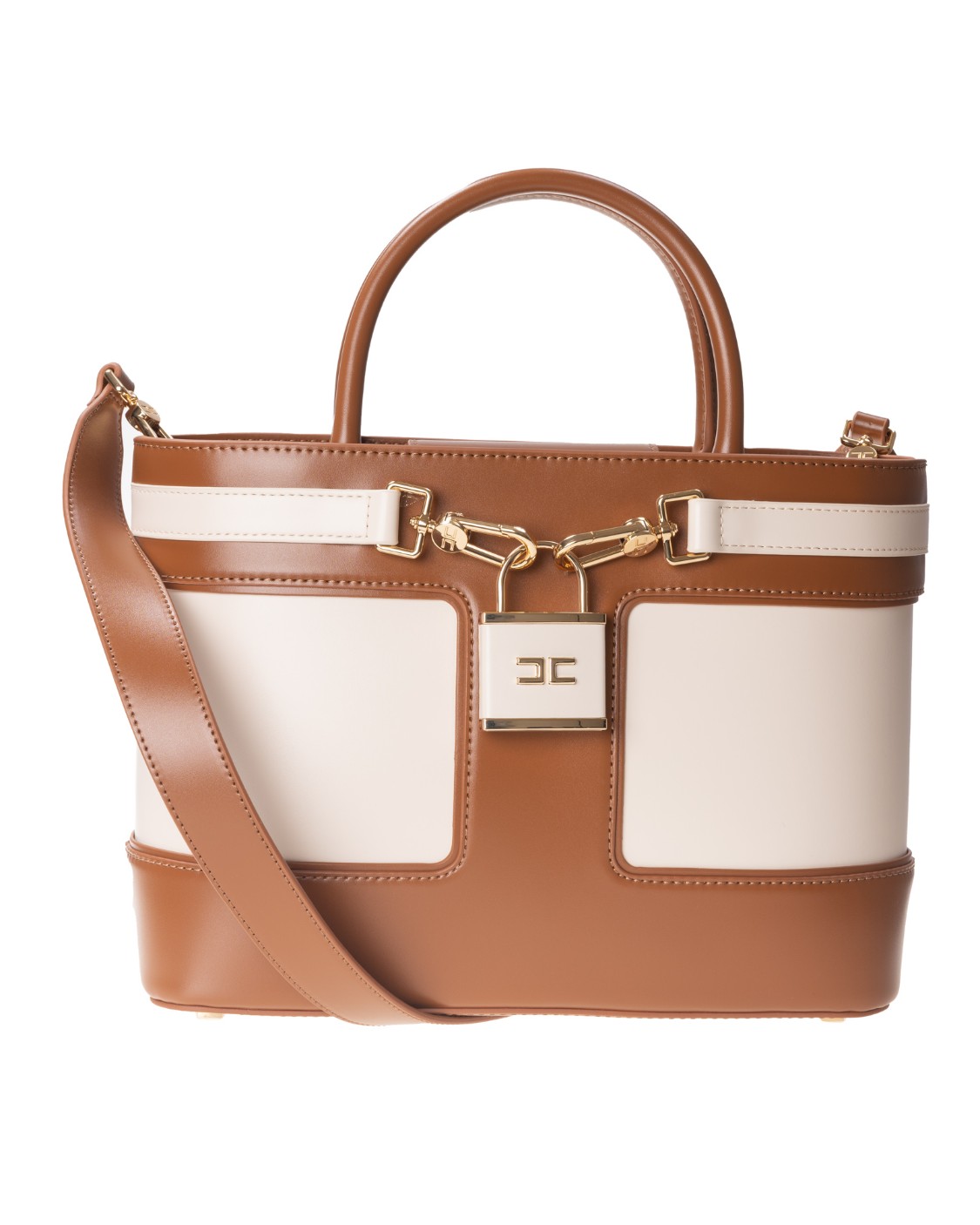 shop ELISABETTA FRANCHI Saldi Borsa: Elisabetta Franchi borsa shopper media con lucchetto.
Tracolla regolabile e rimovibile.
Pelle sintetica con effetto abrasivato, bicolore.
Lunghezza manici: 11 cm.
Dimensioni: 30 x 22 x 11 cm.
Composizione: 100% pelle sintetica.
Animal free.
Fabbricato in Italia.. BS41A22E2-Q65CUOIO/BURRO number 1734656